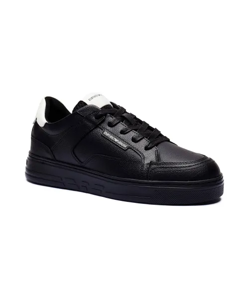 

Кожаные кроссовки Emporio Armani, черный