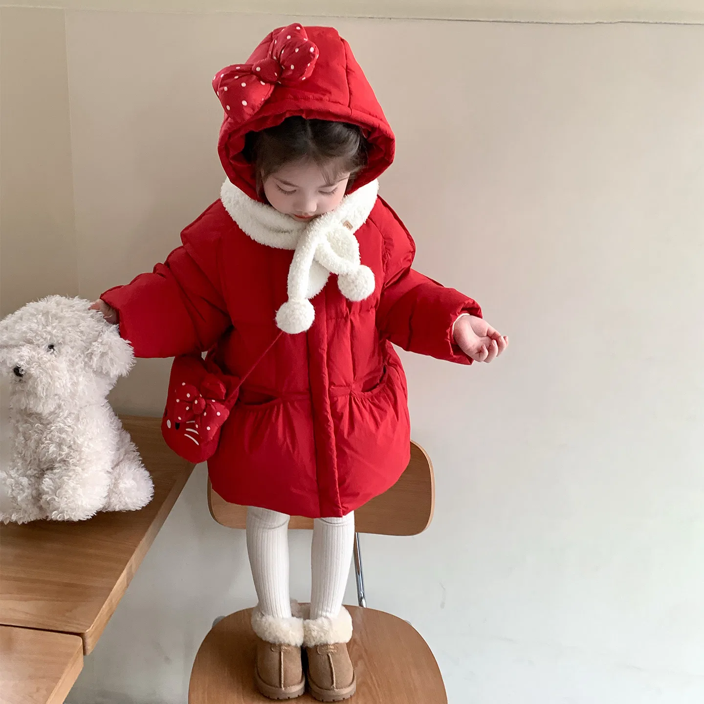Пуховик детский Disney Pre School Hooded Red — фото 4