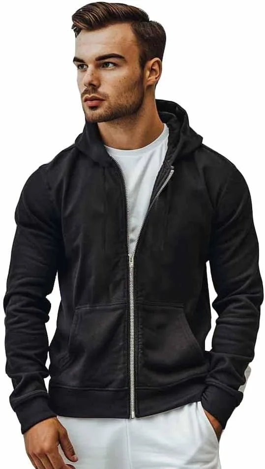 

Мужская толстовка с защитой от ЭМП и застежкой-молнией — серебряное волокно Faraday для экранирования от 5G, Wi-Fi и излучения сотовых вышек Proteck'd