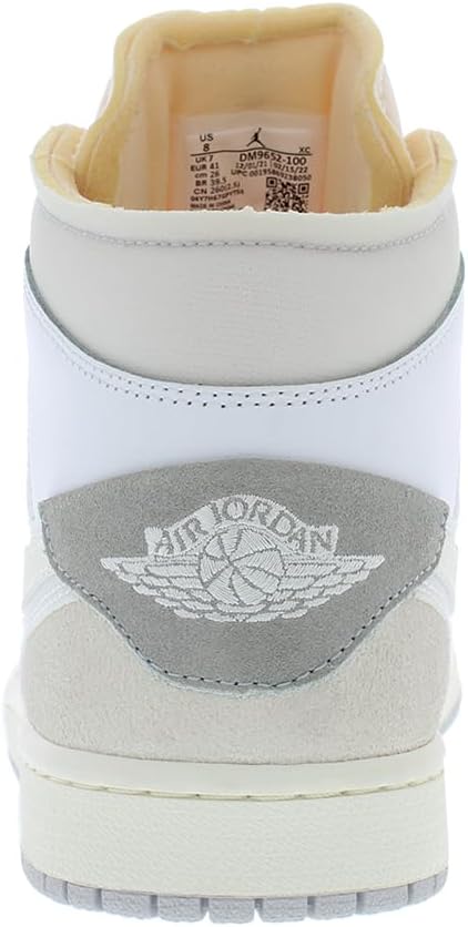 Мужские кроссовки Nike Air Jordan 1 Mid SE, белый/серый — фото 3