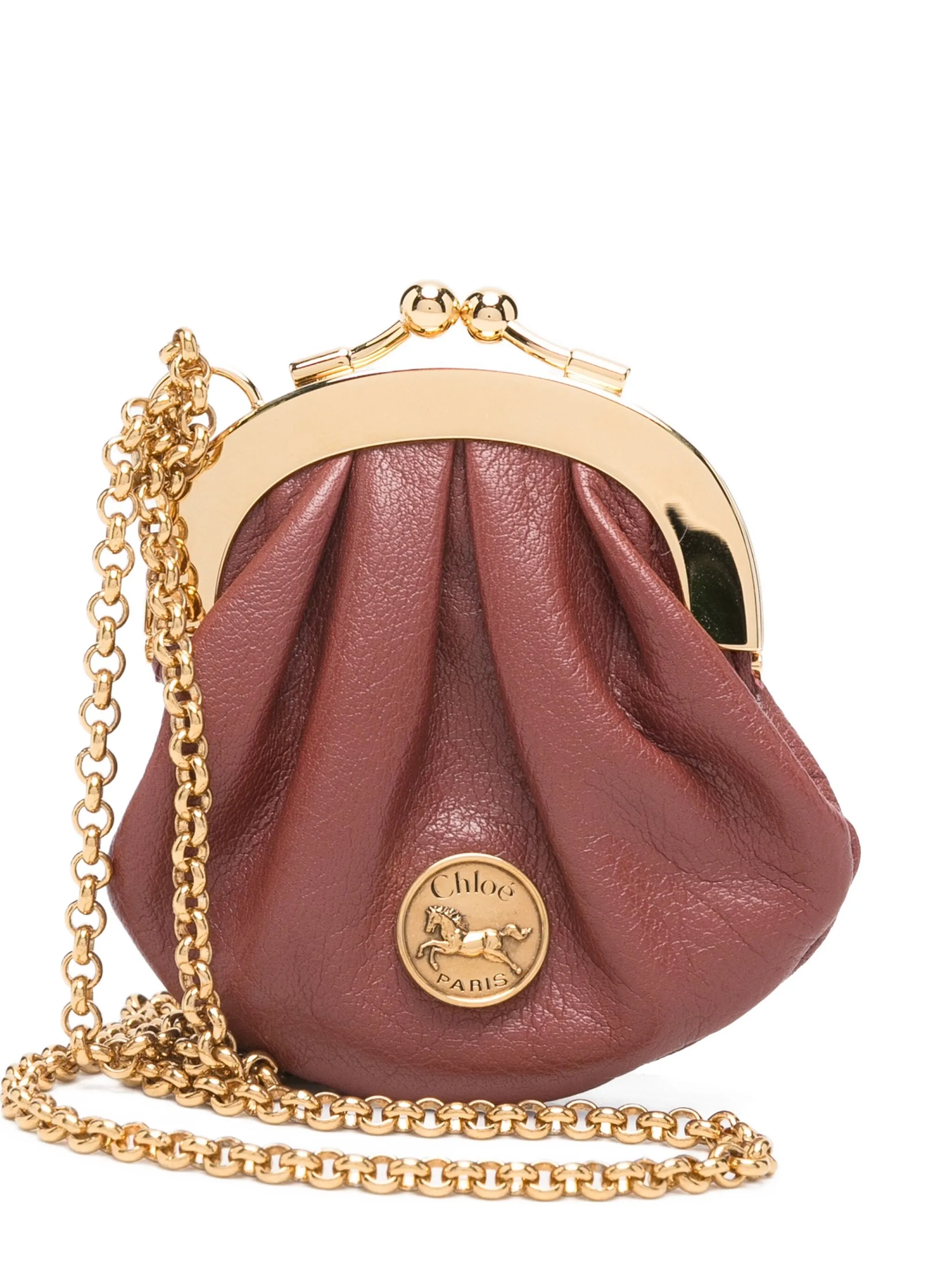 

Кожаный кошелек Chloé, розовый