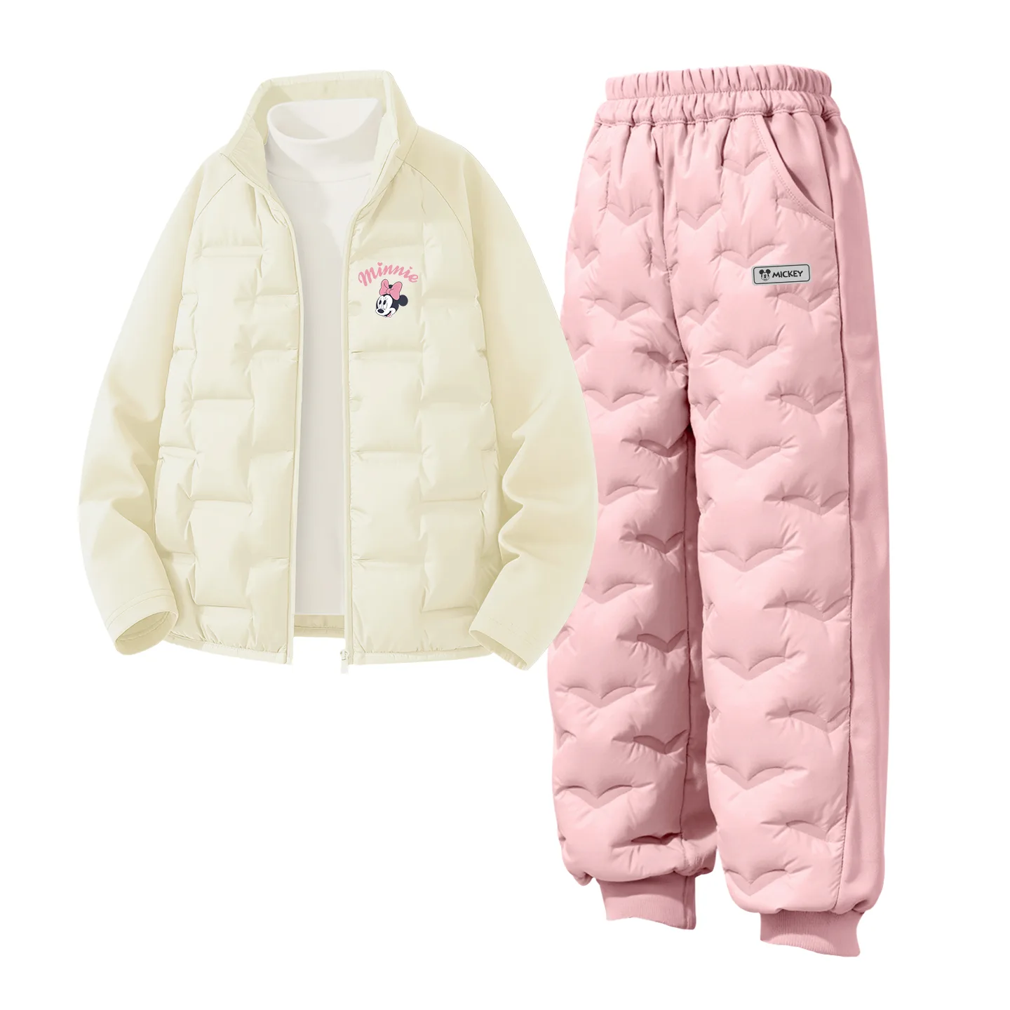 Детская повседневная спортивная толстовка Disney, [Thickened and Fleece-Lined]Silicone Di-Lift K-Mi+Di-H Square Hook-and-Loop K-Pink