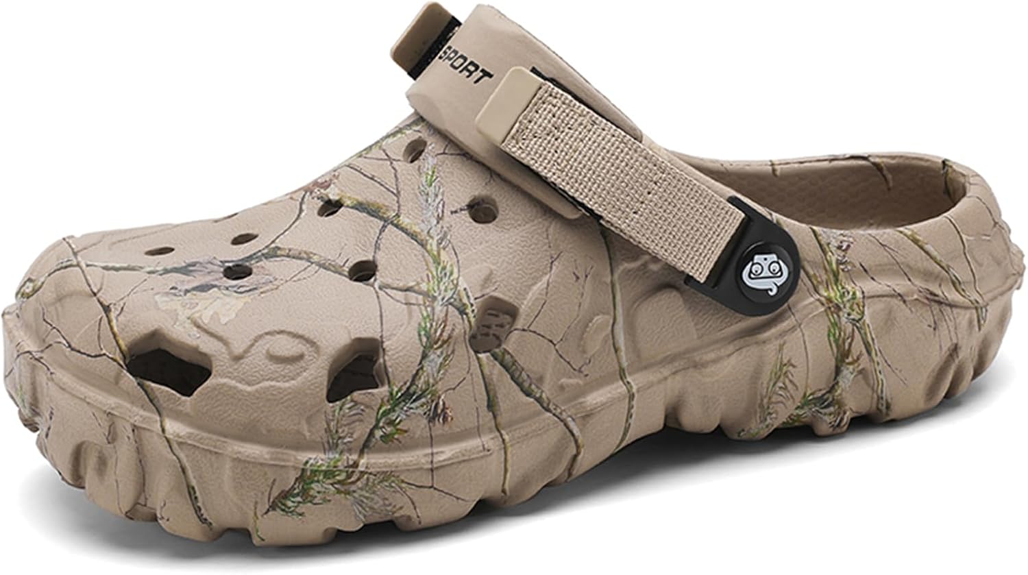 

Мужские повседневные сандалии FLIOZY с дышащей структурой, сабо для ходьбы, кроссовки, обувь без задника, шлепанцы с вырезами, хаки