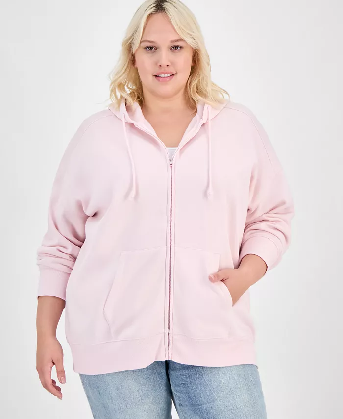 

Толстовка Trendy Plus с застежкой-молнией спереди и шнурком Hippie Rose, розовый