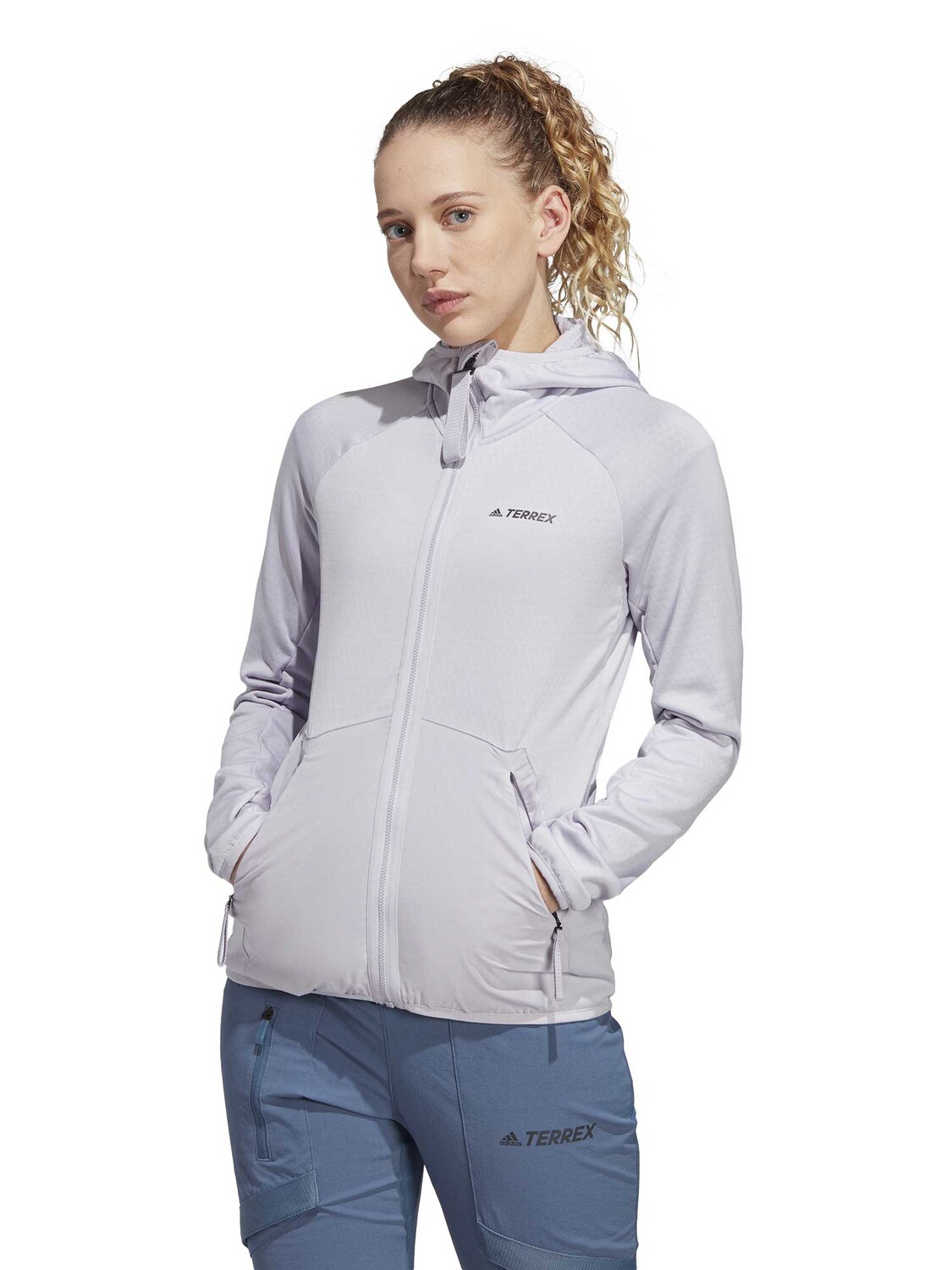 

Толстовка Adidas Performance Terrex Tech Flooce Light Hooded Hiking, фиолетовый