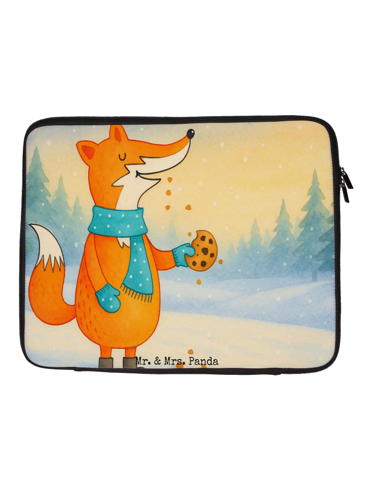 

Mr. & Mrs. Panda Сумка для ноутбука с рисунком лисы и печенья, без слогана, белого цвета