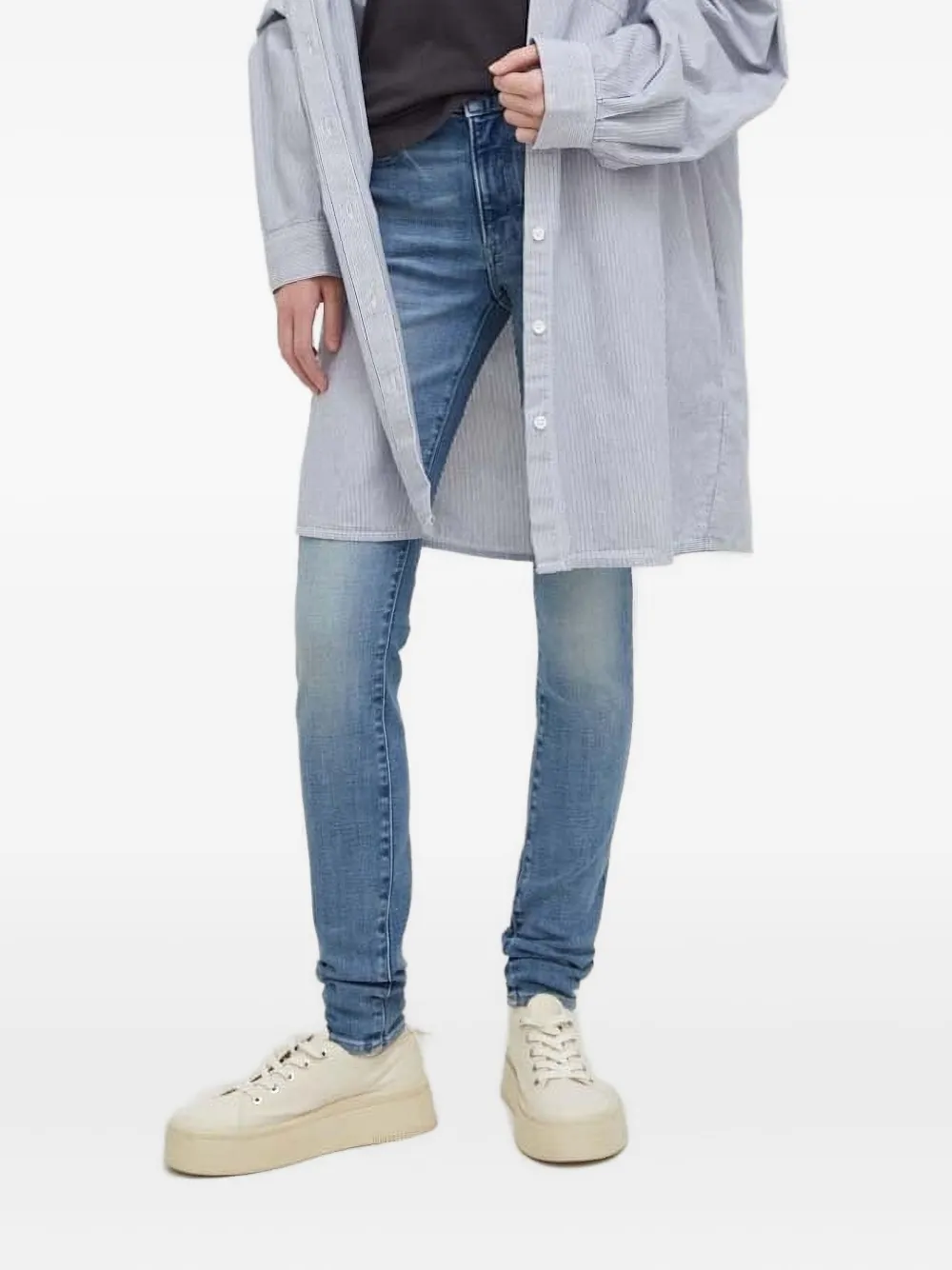 

Узкие джинсы Lhana средней посадки G-Star RAW, синий