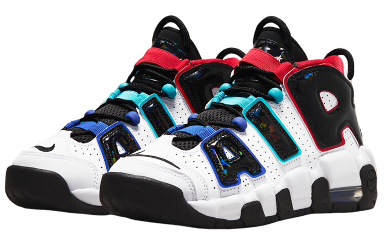 Женские баскетбольные кроссовки Nike Air More Uptempo Vintage, Black/White — фото 3
