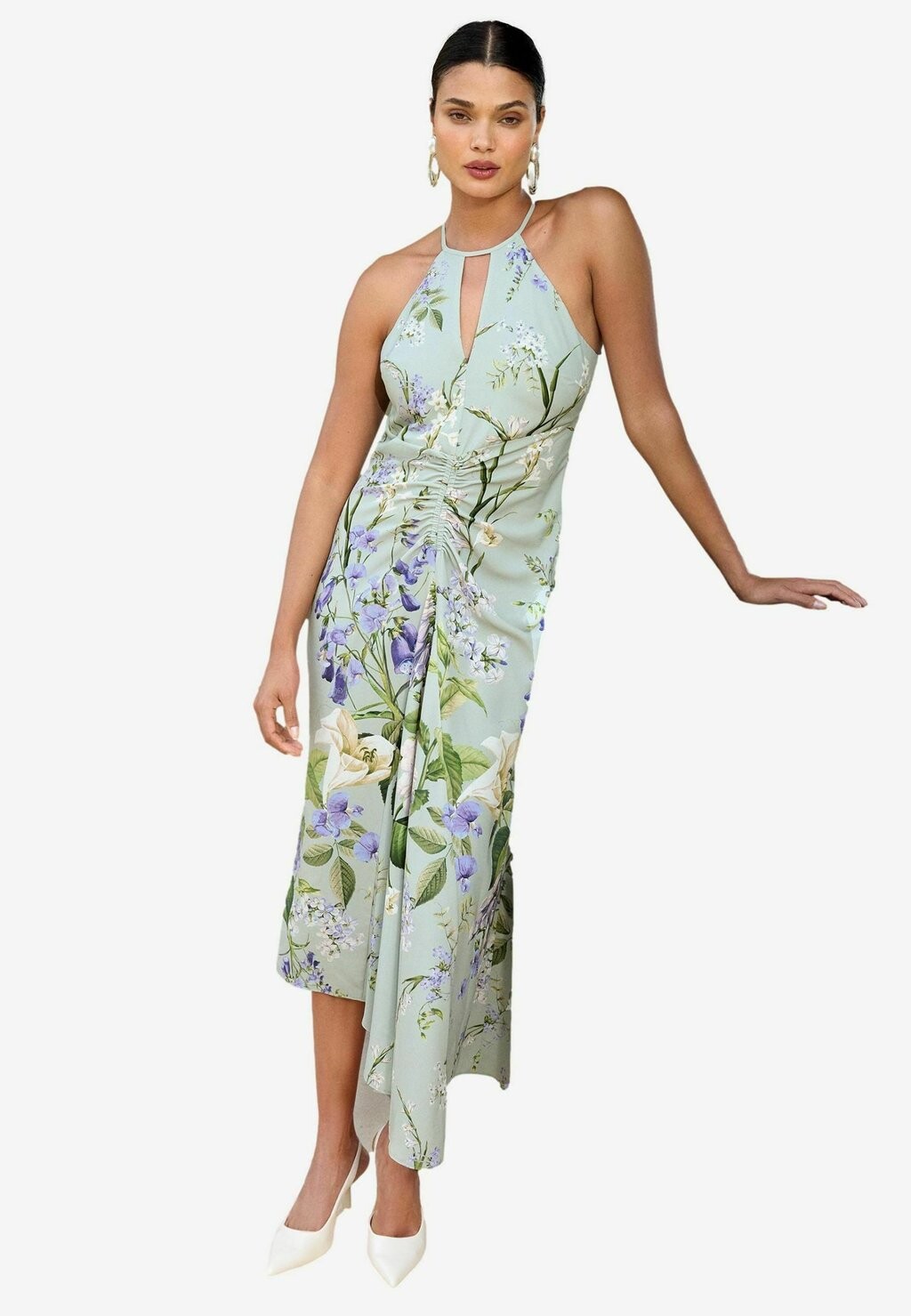 

Повседневное платье HALTER RUCHED FRONT MIDI REGULAR FIT Lipsy, зеленый