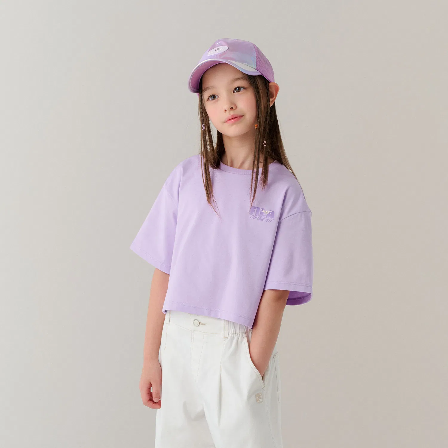 Детская укороченная футболка Drywave Pet Club красного цвета от Fila Kids