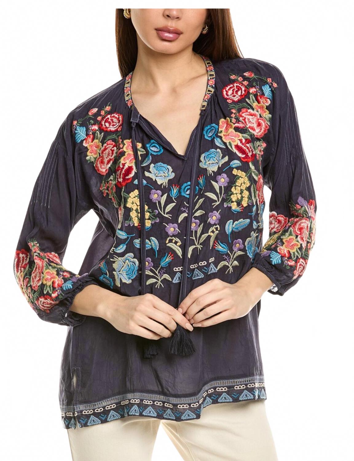 

Блузка Zadonia в цвете графит Johnny Was, графитовый