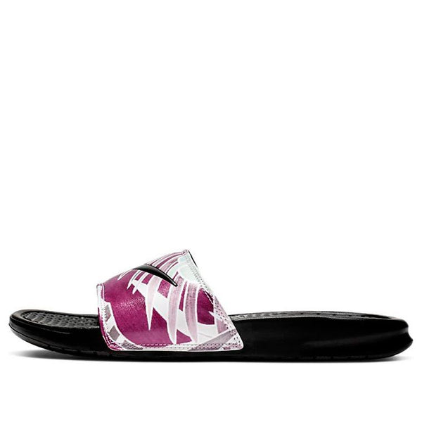 Тапочки benassi jdi print 'black active fuchsia' Nike, черный