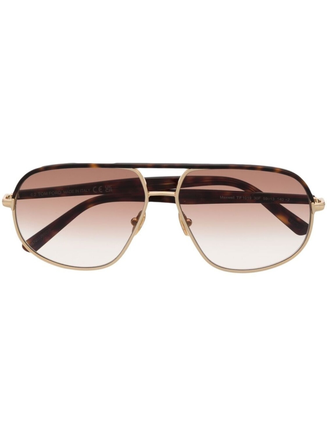 

TOM FORD Eyewear солнцезащитные очки-пилоты, золотистый