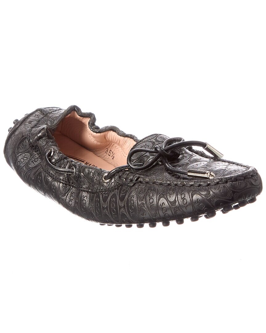 Замшевые лоферы TODs Alber Elbaz TOD's, черный
