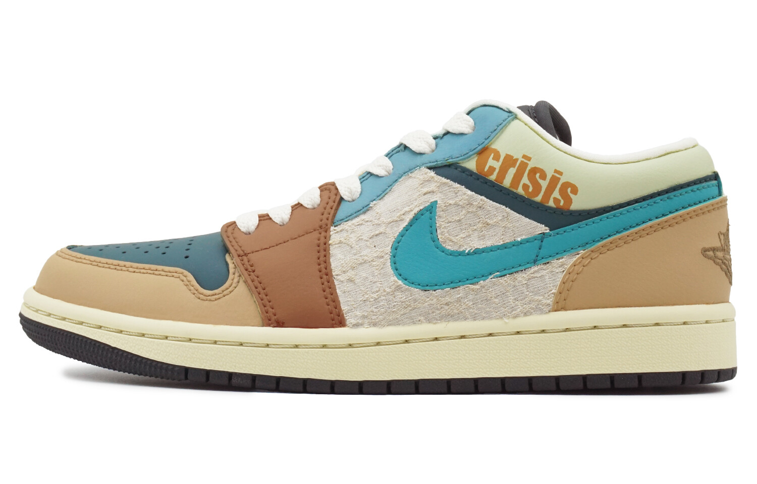 

Кроссовки Air Jordan 1 Vintage Basketball Shoes Women's Low-top Yellow/blue/green, цвет Skin