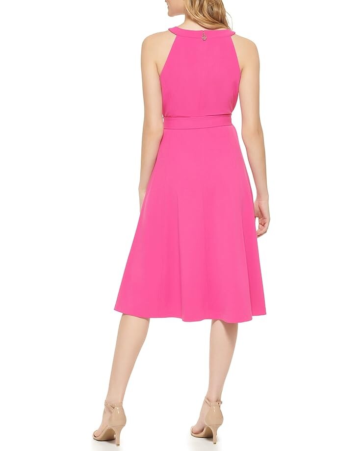 

Платье Tommy Hilfiger Scuba Crepe Solid Dress, цвет Hot Pink