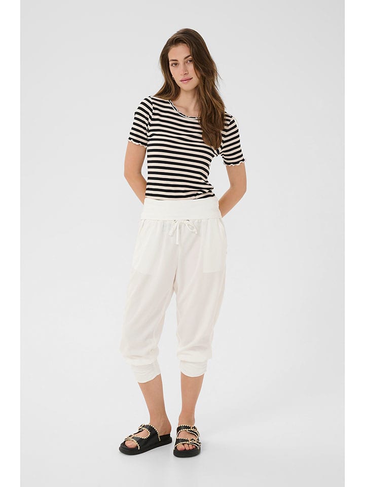 

Cream Брюки-капри "Linee" белого цвета