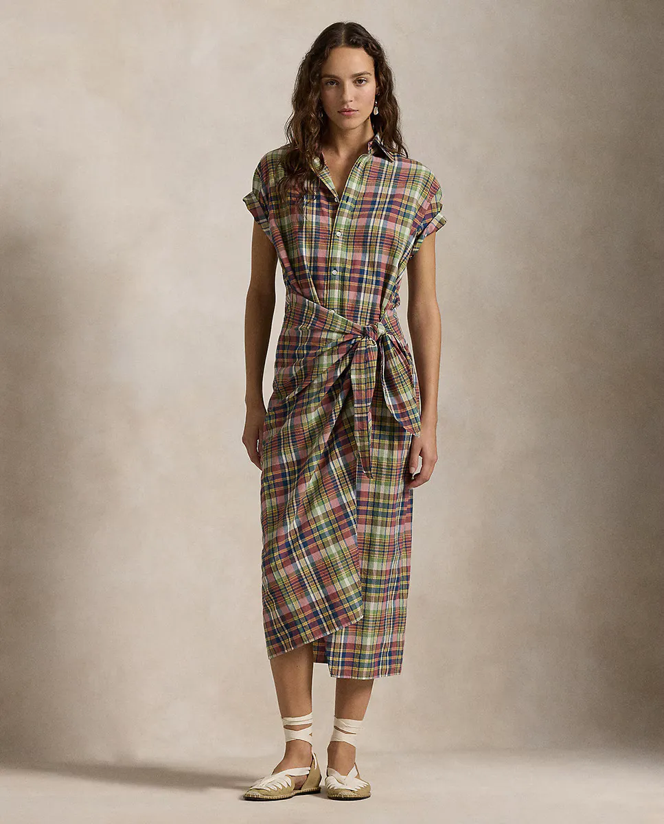 

Хлопковое платье в клетку Polo Ralph Lauren, мультиколор