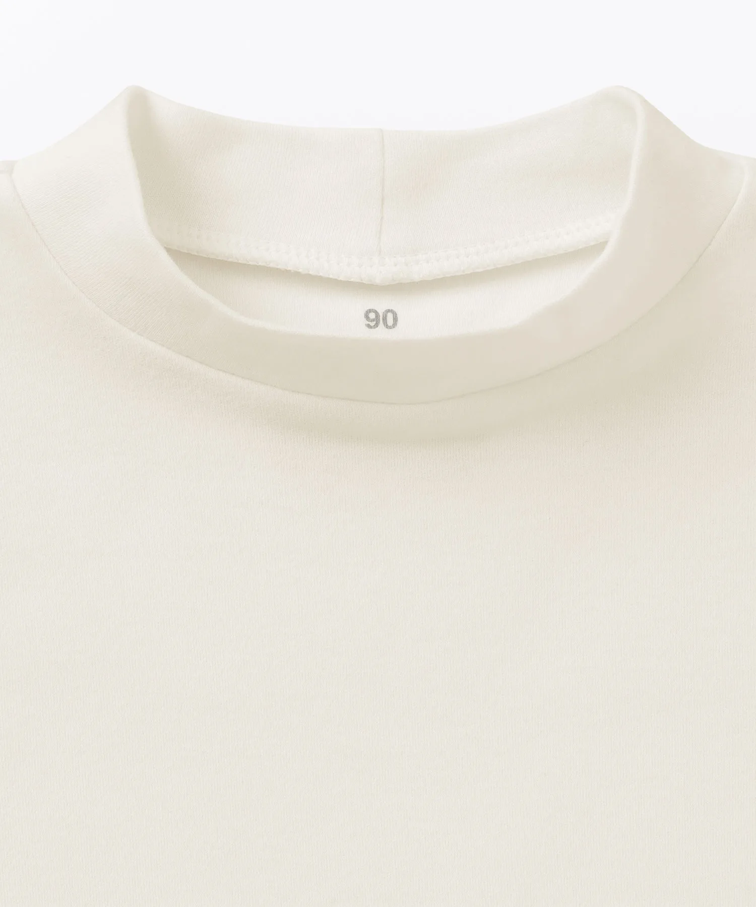 Детская футболка с высоким горлом с начёсом Uniqlo серая — фото 3