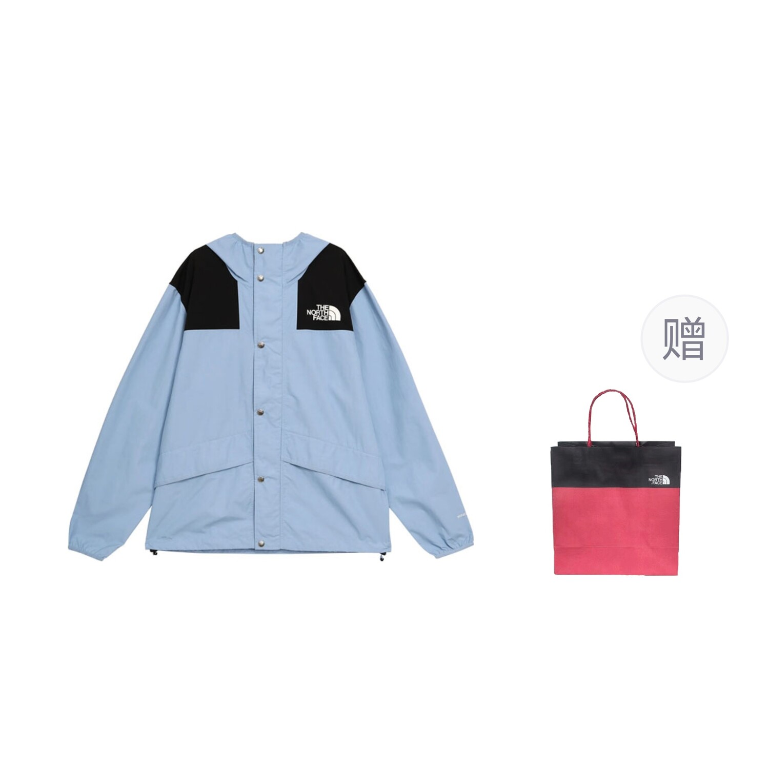 

Куртка унисекс синий + подарочный пакет The North Face