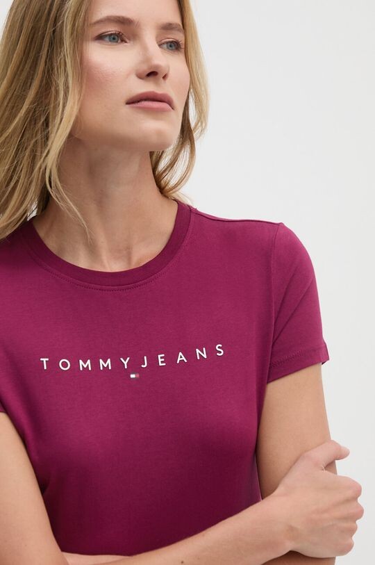 

Хлопковая футболка Tommy Jeans, фиолетовый