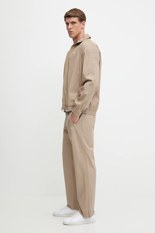Хлопковые брюки firebird pants Adidas Originals, зеленый — фото 4