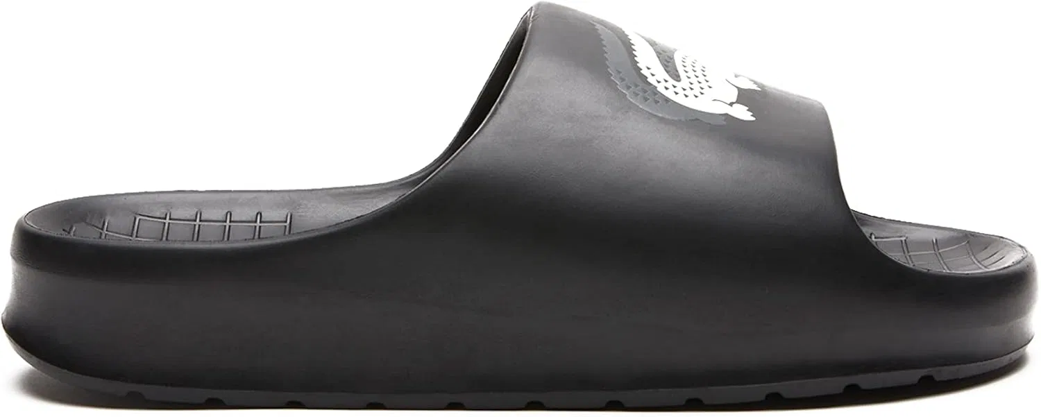 Мужские шлепанцы Serve Slide 2.0 Evo из синтетического материала с цветными блоками Lacoste, Black Offwhite 454