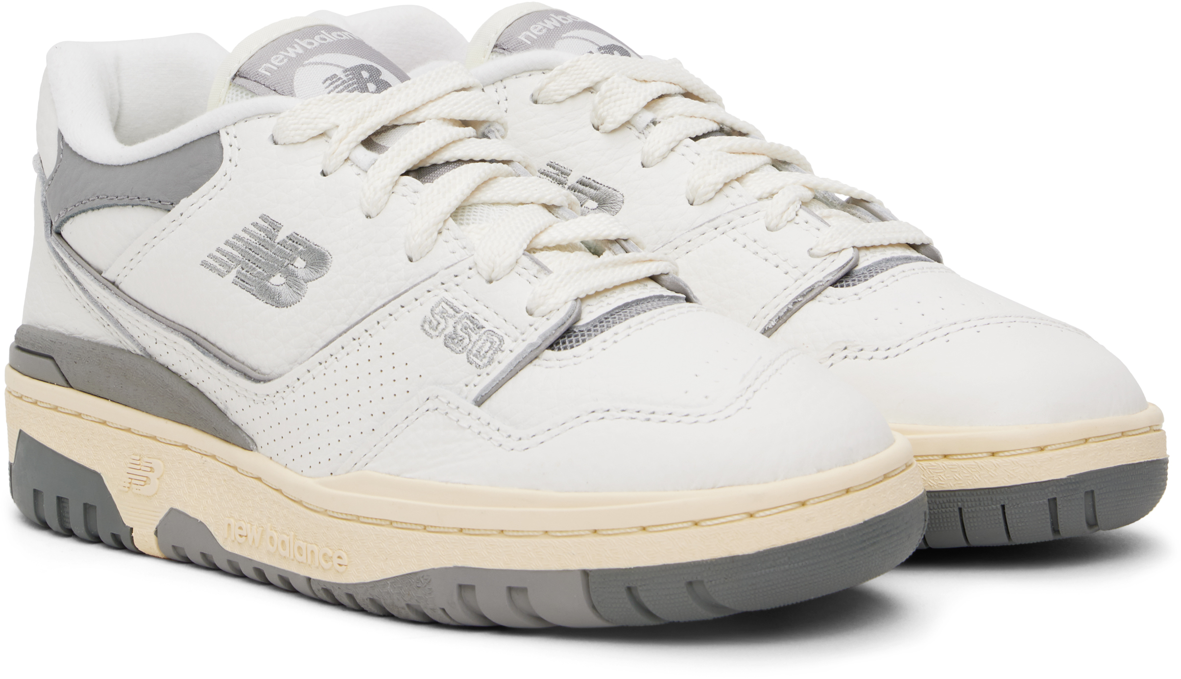 Белые кроссовки 550 New Balance, Sea salt/Team away grey/Calcium — фото 4