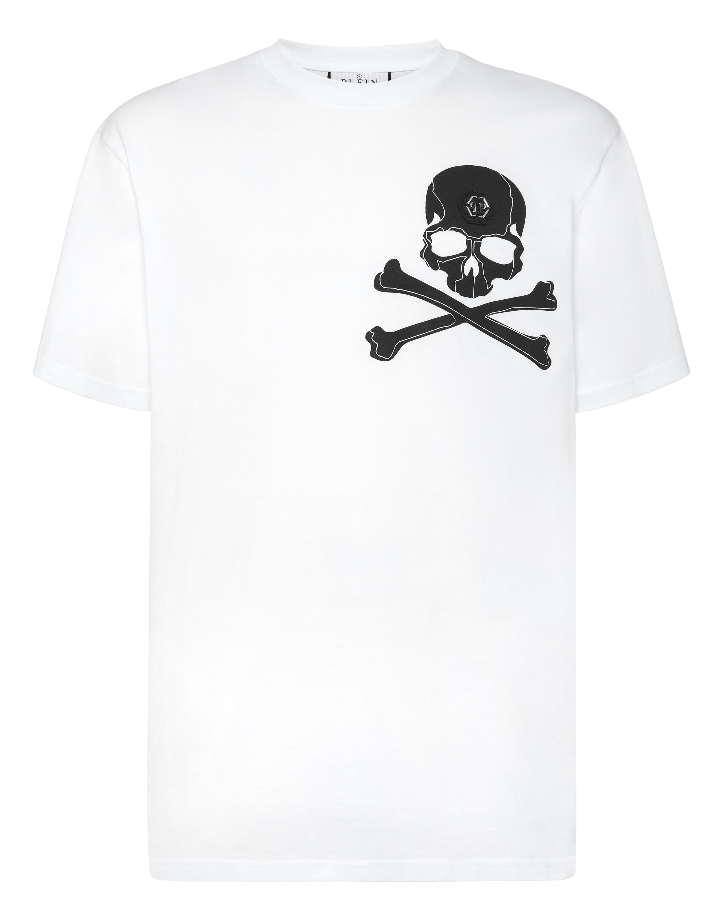 

Футболка с круглым вырезом SS Skull&Bones PHILIPP PLEIN, белый