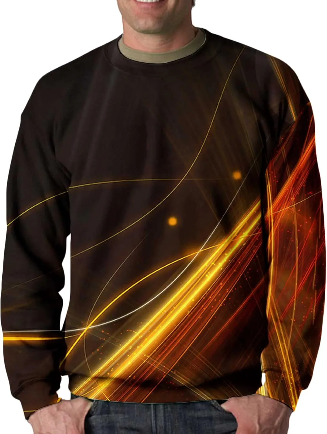 

Футболка с длинным рукавом для мужчин Big and Tall, спортивный свитшот с 3D принтом Muscularfit