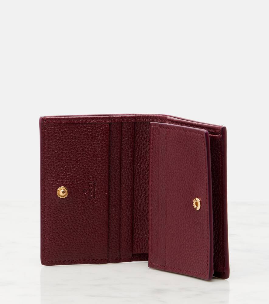 Кошелёк GG Marmont из кожи Gucci, Black/Rosso Ancora — фото 2