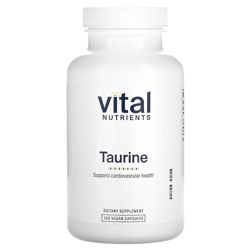 

Vital Nutrients, Таурин, 2000 мг, 120 веганских капсул (1000 мг в каждой капсуле)