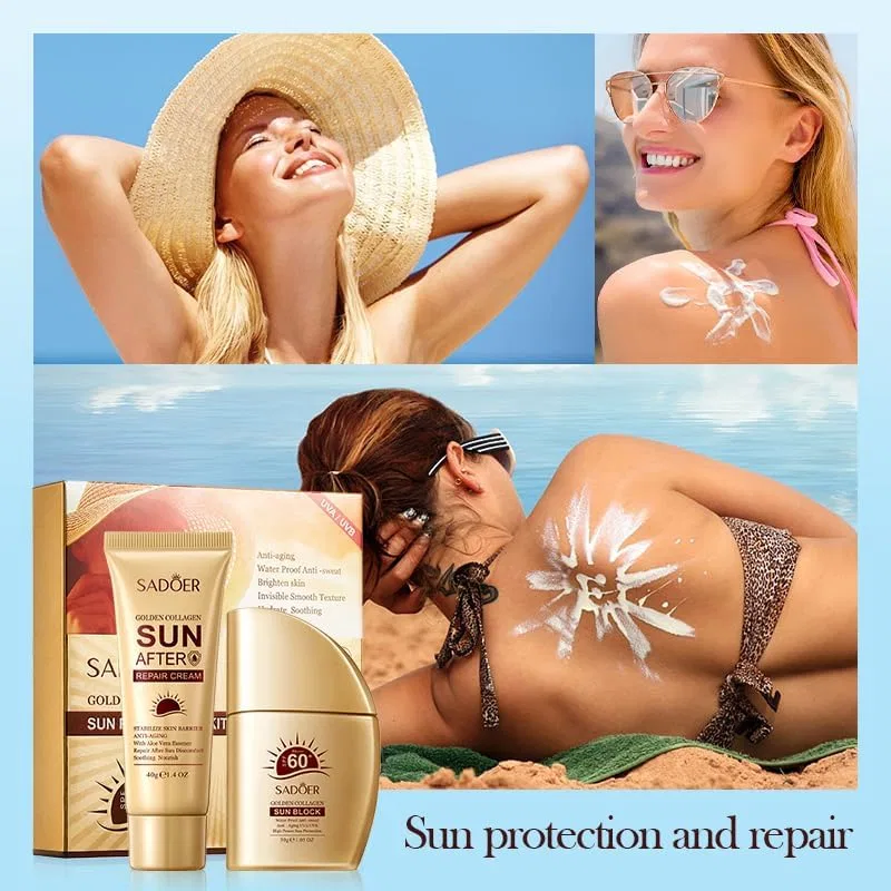 Солнцезащитная эссенция 5-в-1 SPF50+ PA++++ MODIDSTU Golden Collagen — фото 4