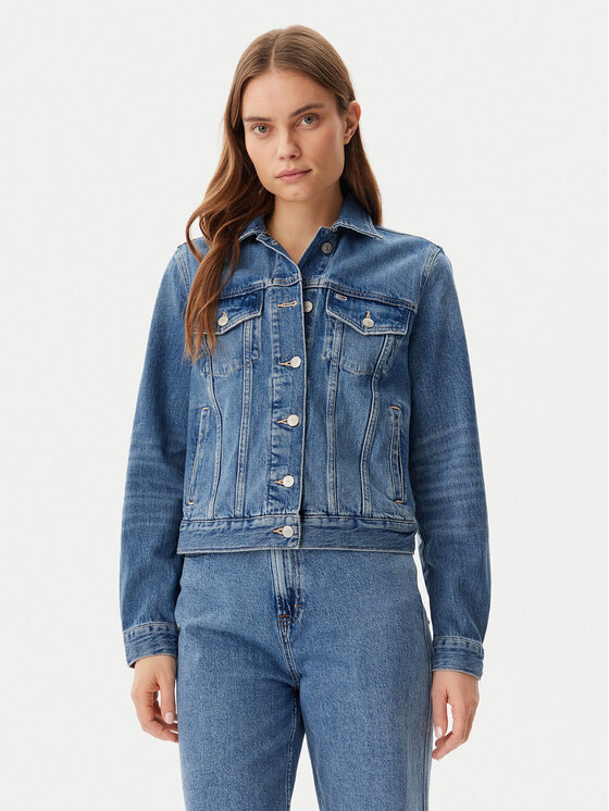 

Джинсовая куртка обычного кроя DW0DW20570 Tommy Jeans, синий