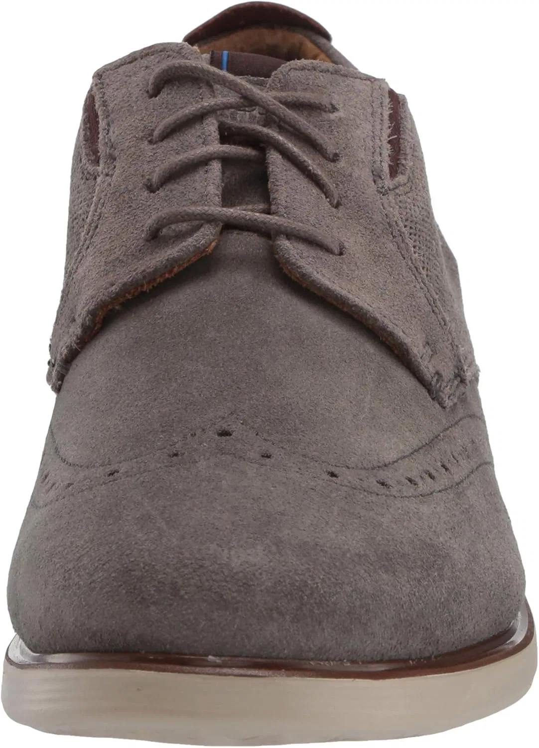 Мужские туфли Nunn Bush New Haven Wingtip Oxford, Grey Suede — фото 2