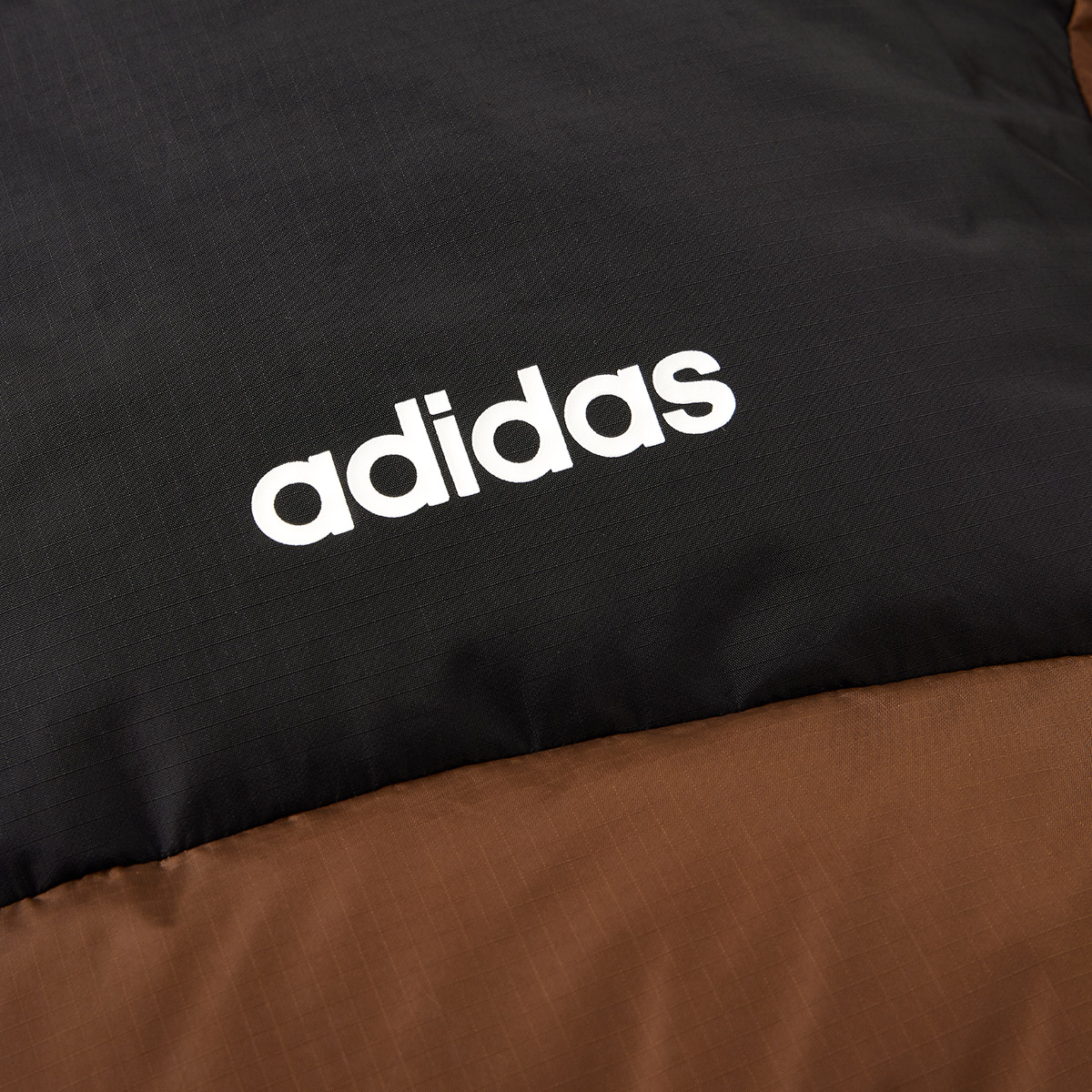 Adidas Мужская пуховая куртка коричневого и черного цветов, Brown/Black Color — фото 4