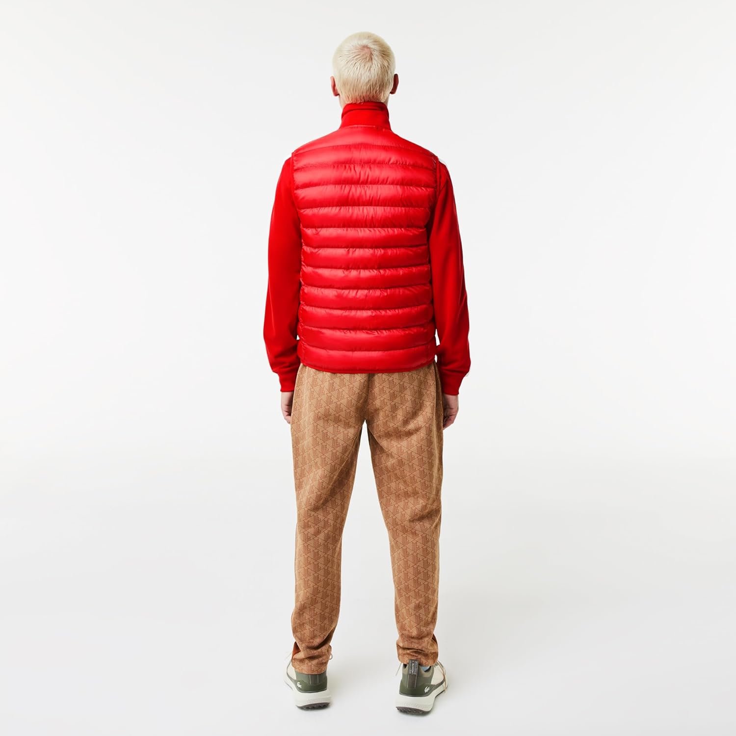 Мужская утепленная водоотталкивающая жилетка-куртка Lacoste, Rouge — фото 4