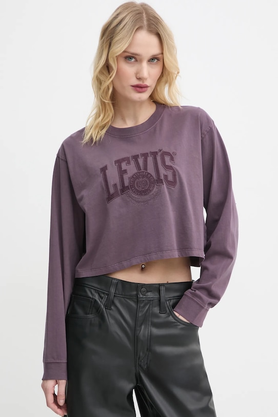 

Хлопковая водолазка Levi'S, фиолетовый