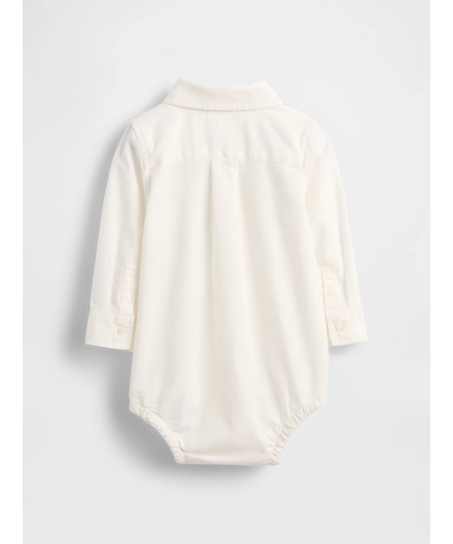 Детский боди из органического хлопка Oxford Front Button Bodysuit GAP off-white — фото 2