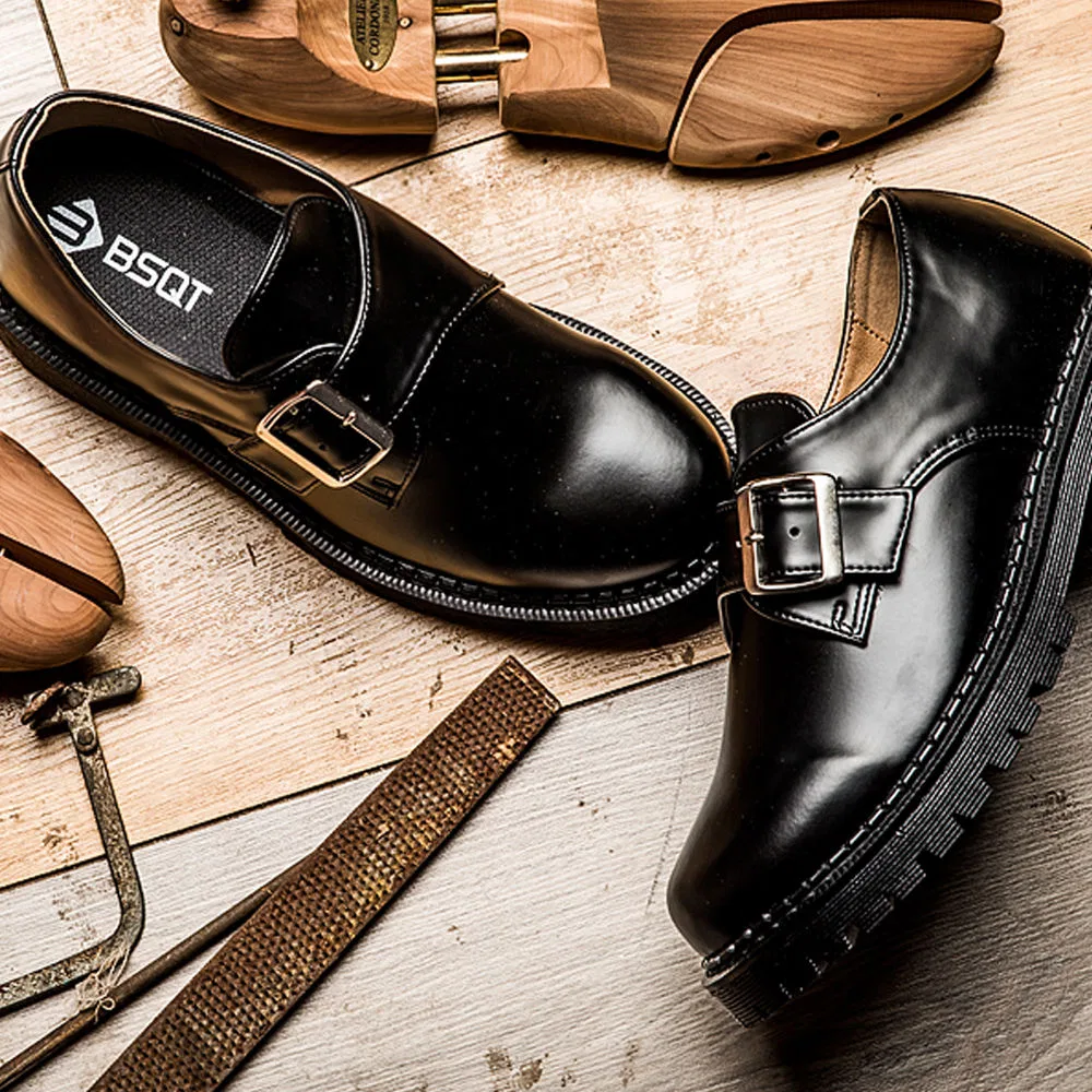 Мужские чёрные туфли Bsqt 677 Liz Monk Strap от Bsqt By Classy