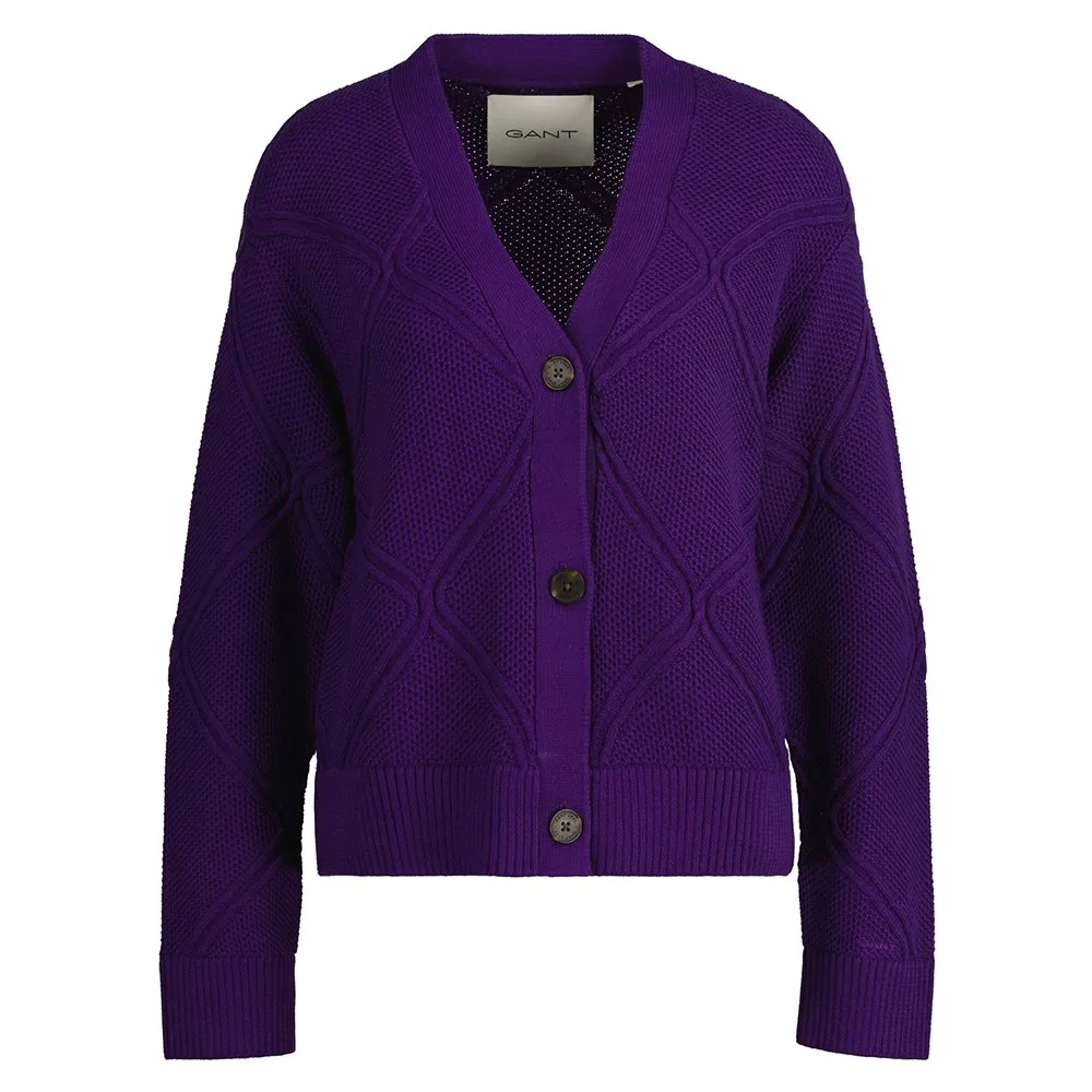 

Свитер Gant 4805243 cardigan, фиолетовый