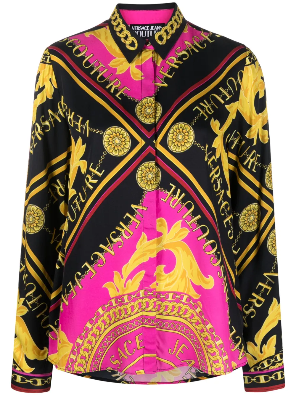 

Рубашка с принтом Logo Couture Versace Jeans Couture, черный
