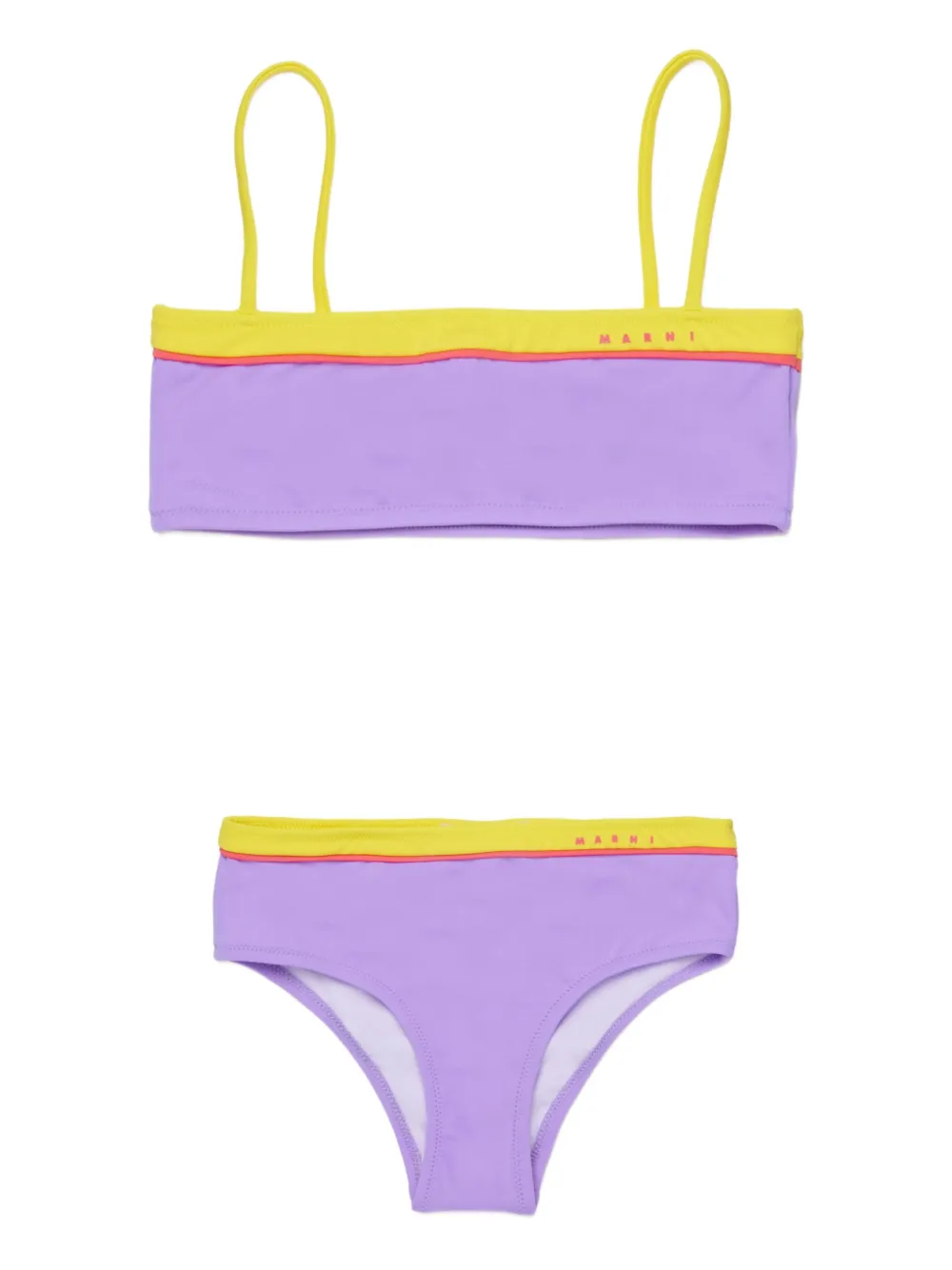 

Бикини с контрастной отделкой Marni Kids, фиолетовый