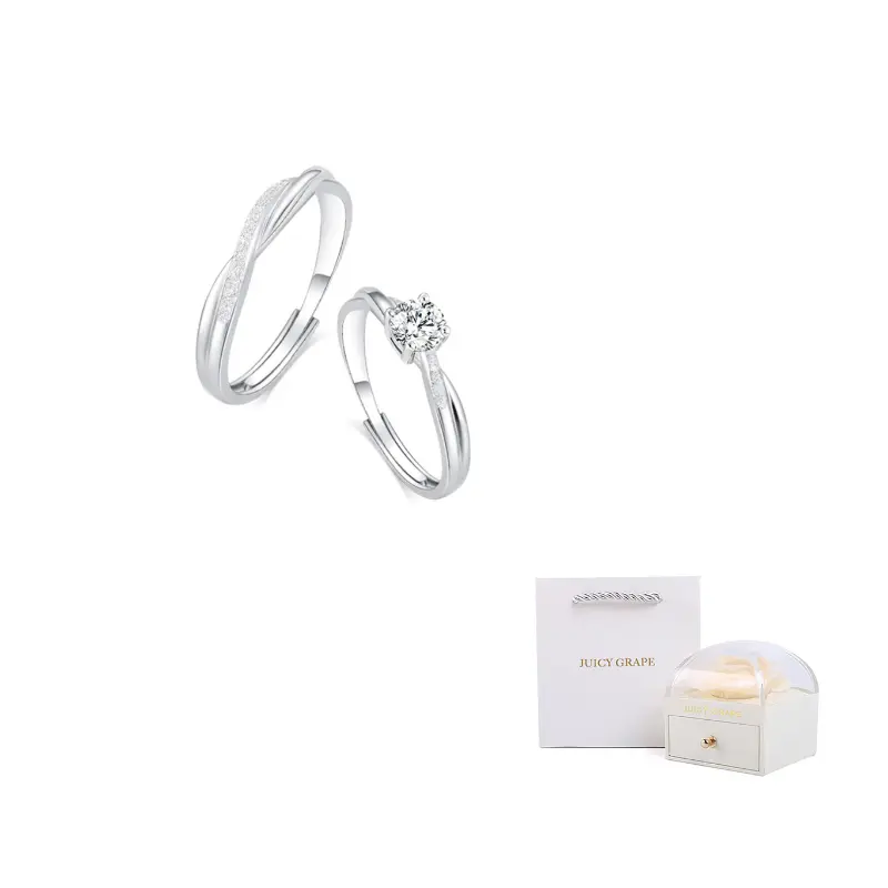 

Универсальные регулируемые кольца Niche Unisex JUICY GRAPE, mobius couple rings