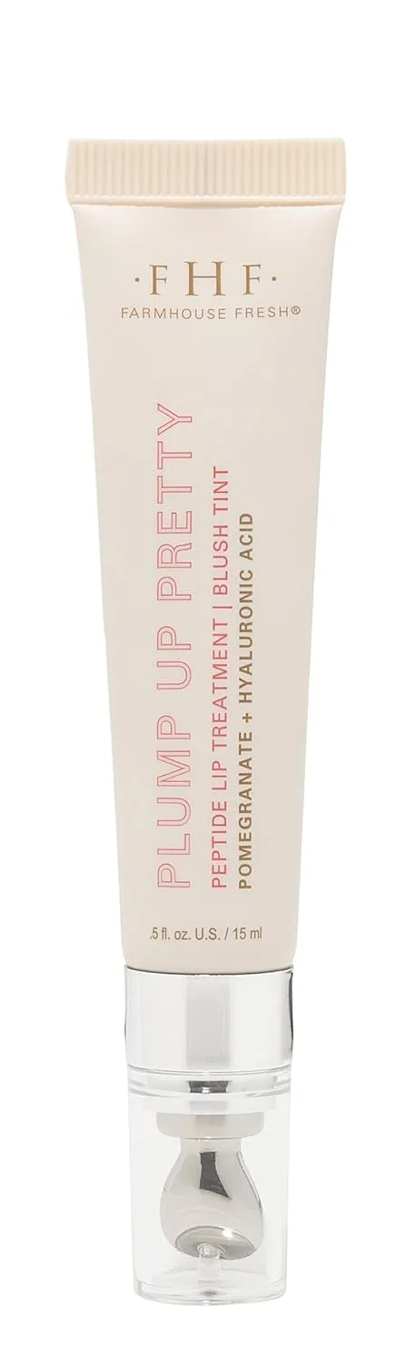 Бальзам для губ Plump Up Pretty с пептидами | Оттеночный румянец 15 мл Farmhouse Fresh, Off White — фото 2