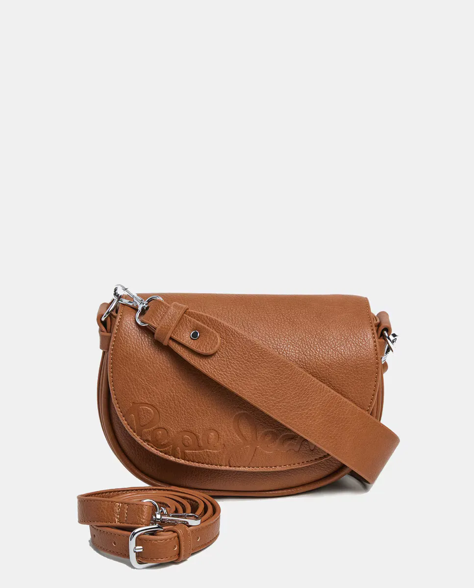 

Сумка с клапаном и молнией Pepe Jeans, коричневый