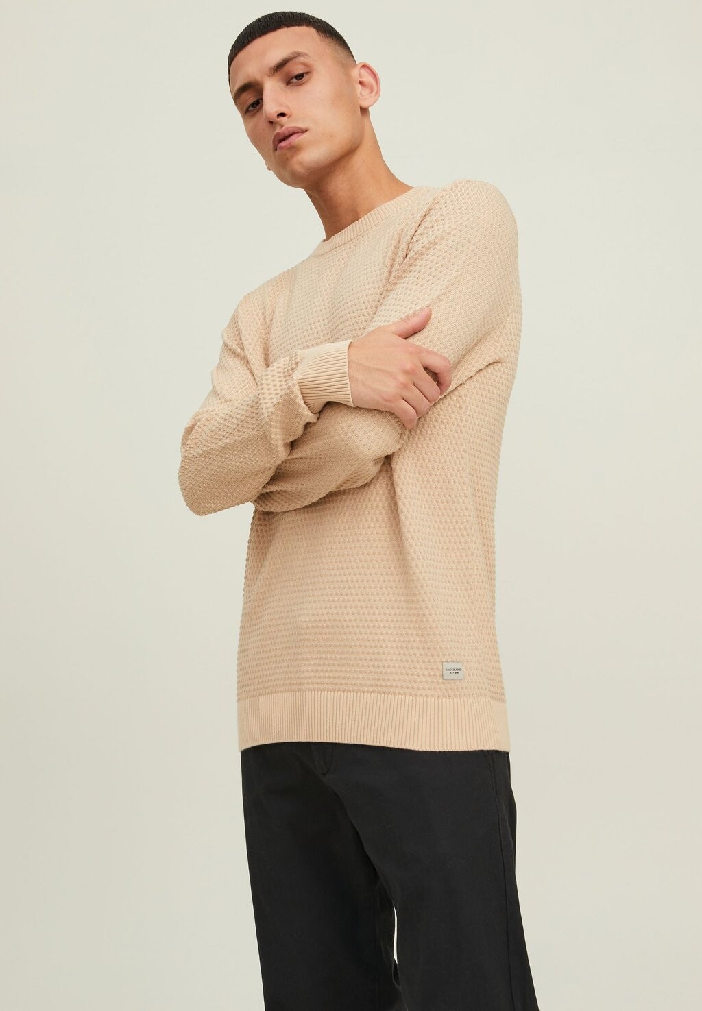 

Свитер JJEATLAS CREW NECK NOOS Jack & Jones, овсяный