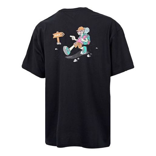 

Футболка men's funny cartoon printing pattern breathable sports short sleeve black Converse, черный