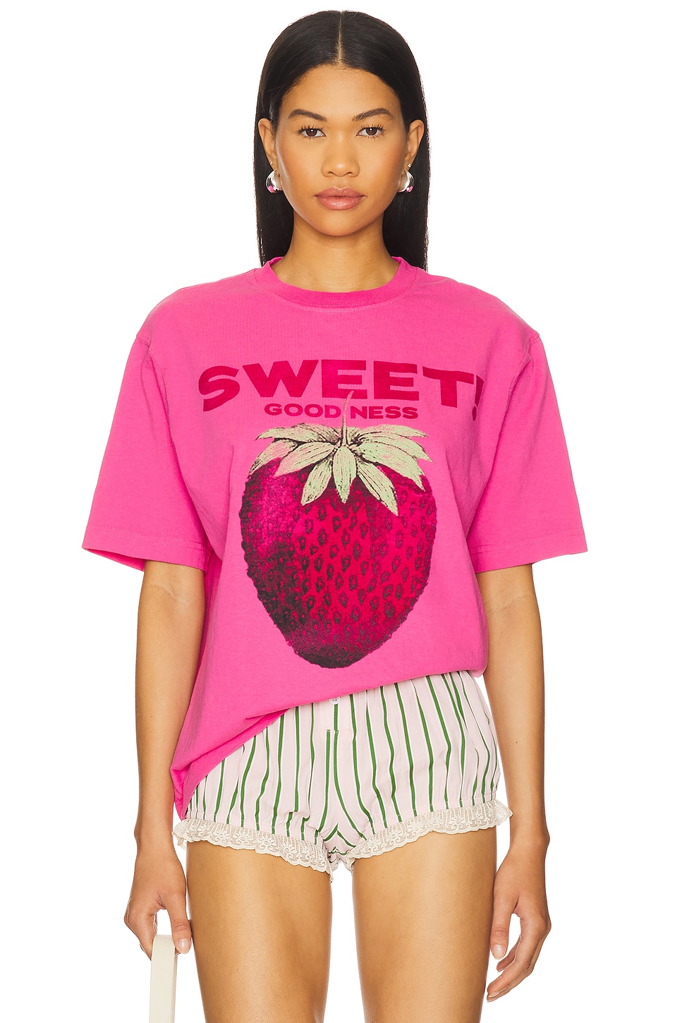 

Футболка с винтажной стиркой Harvest от Free People, strawberry