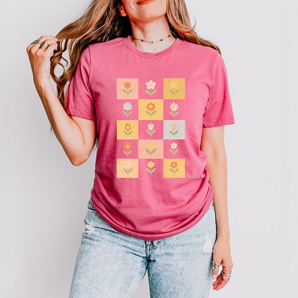 

Футболка с коротким рукавом в клетку с цветочным принтом Simply Sage Market, Raspberry, Зеленый, Футболка с коротким рукавом в клетку с цветочным принтом Simply Sage Market, Raspberry